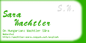sara wachtler business card