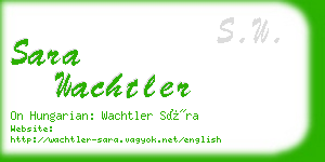 sara wachtler business card